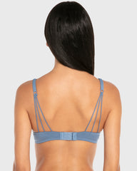 Isla & Evie Wired Gel Padded Plunge Bra Coronet Blue / 34B