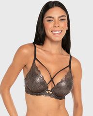 Isla & Evie Lace Double Push-Up Plunge Bra