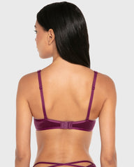 Isla & Evie Microfiber Lightly Lined Full-Coverage Bra Dark Purple / 34B