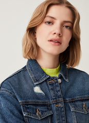 Denim Jacket With Abrasions