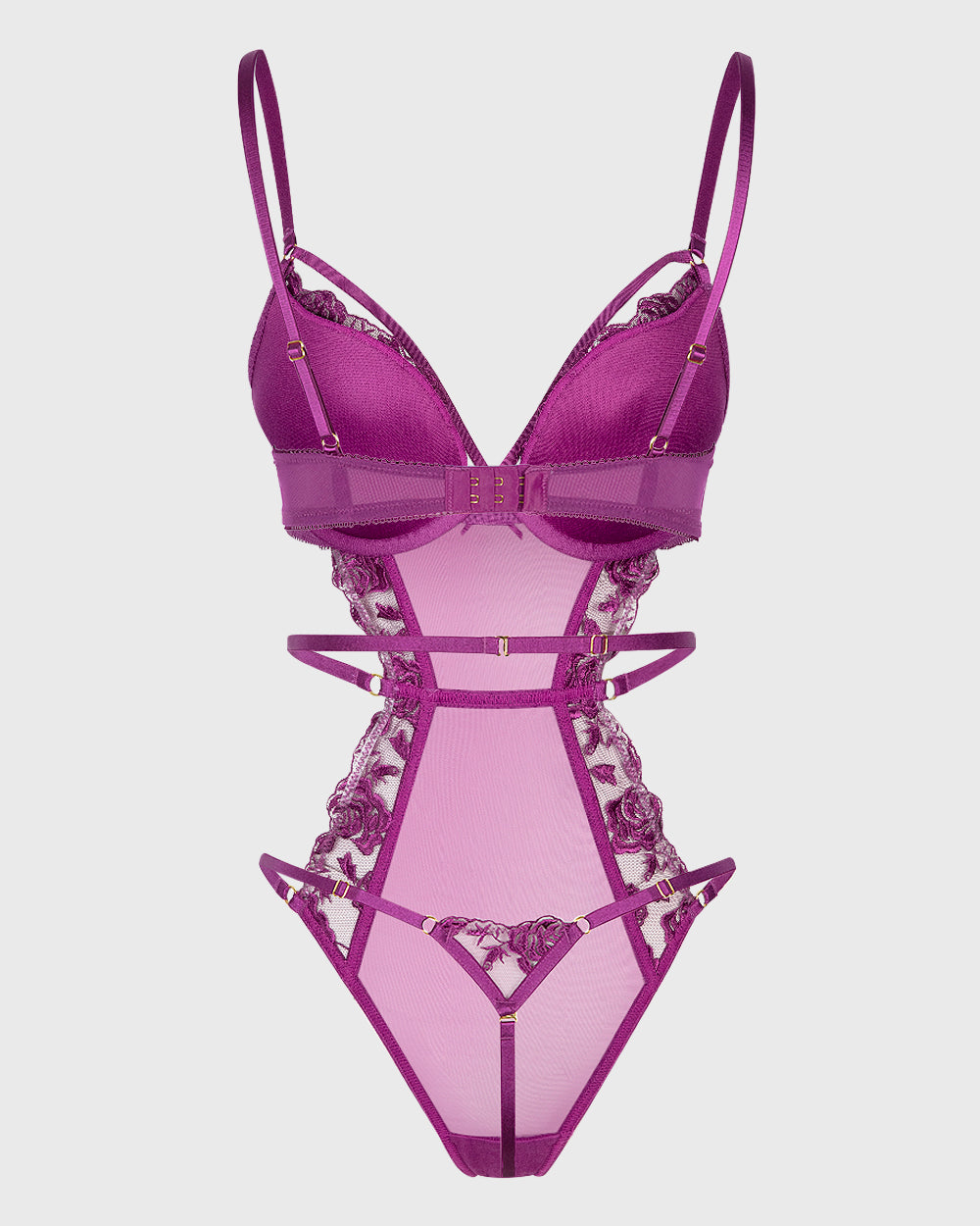 Isla & Evie Purple Potion Mesh Bodysuit
