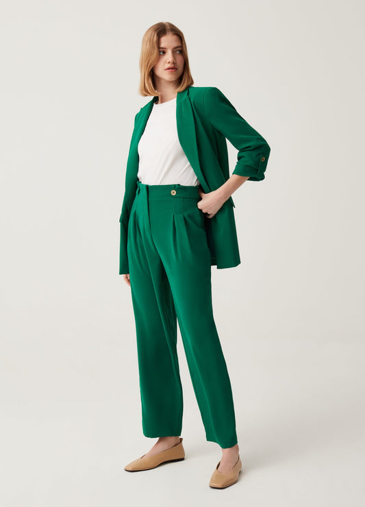 High-Rise Trousers With Darts