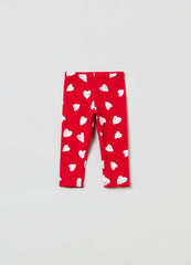 Ovs Jersey Joggers With Hearts Print