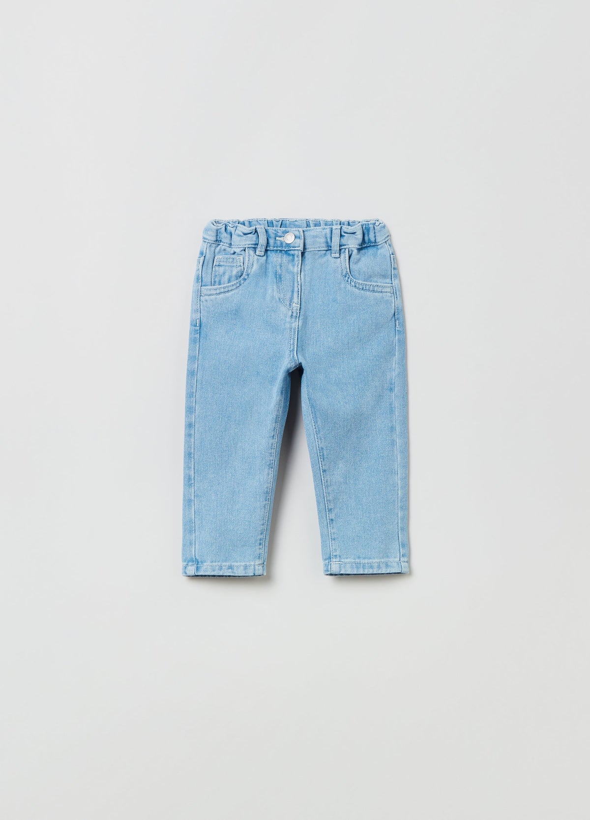 Ovs Kids Girl Five-Pocket Jeans With Floral Print