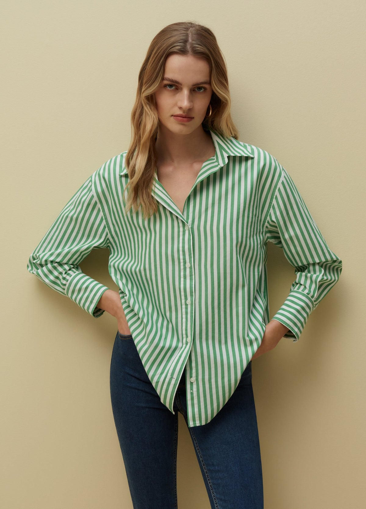 PIOMBO cotton oversized shirt