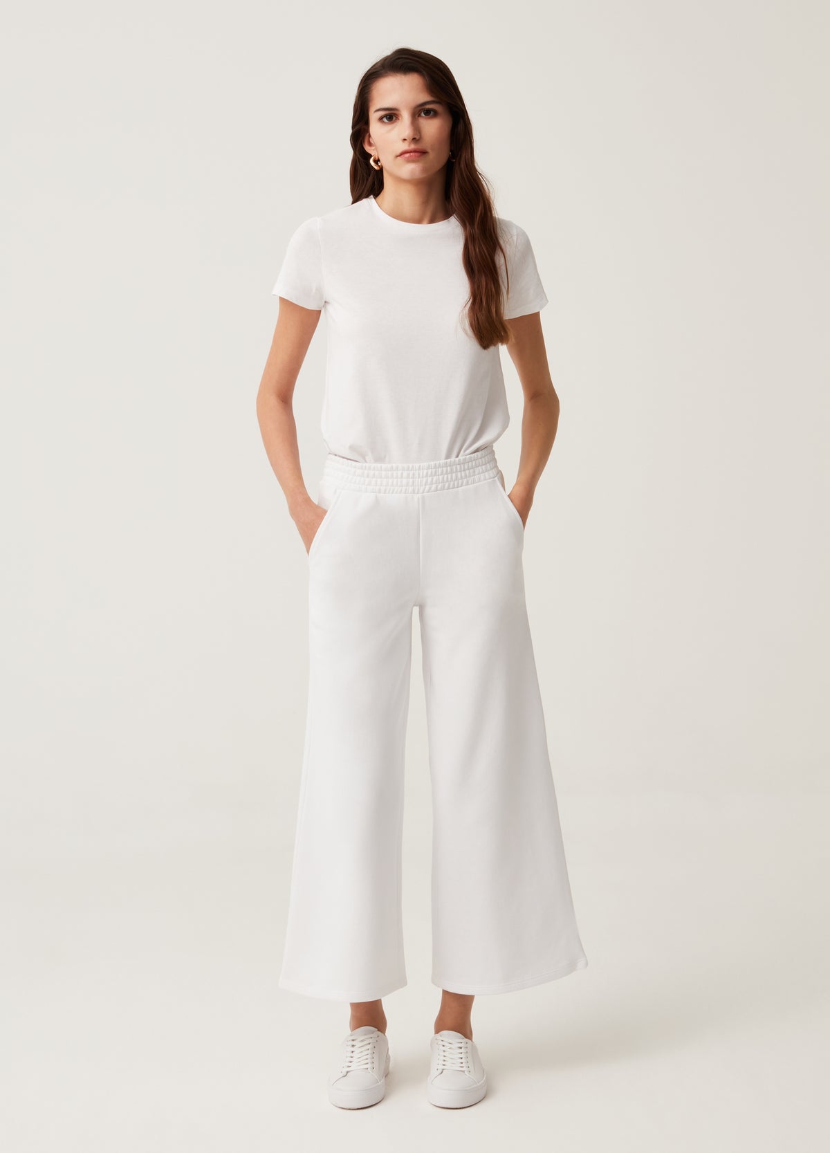 Fitness Wide-Leg Joggers In Fleece
