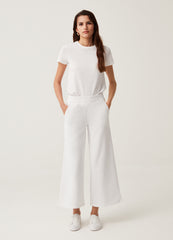 Fitness Wide-Leg Joggers In Fleece