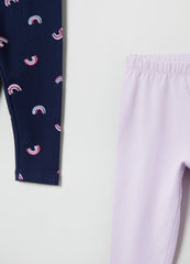 OVS Kids Girl Two-Pack Leggings With Print