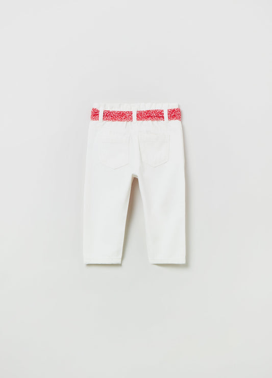 Ovs Kids Girl Baggy-Fit Cotton Jeans With Belt