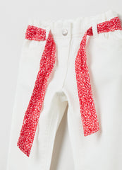 Ovs Kids Girl Baggy-Fit Cotton Jeans With Belt