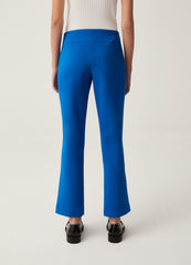 Flare-Fit Cropped Trousers