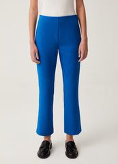 Flare-Fit Cropped Trousers