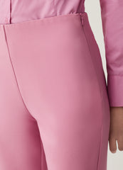 Flare-Fit Cropped Trousers
