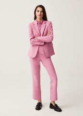 Flare-Fit Cropped Trousers