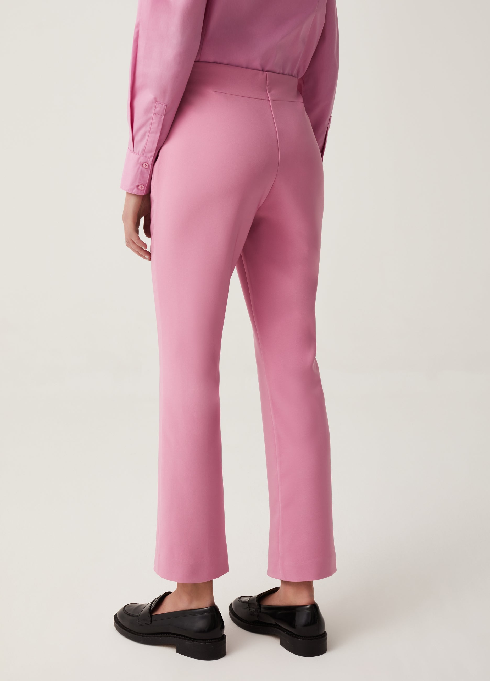 Flare-Fit Cropped Trousers