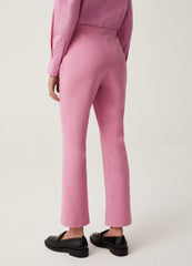 Flare-Fit Cropped Trousers