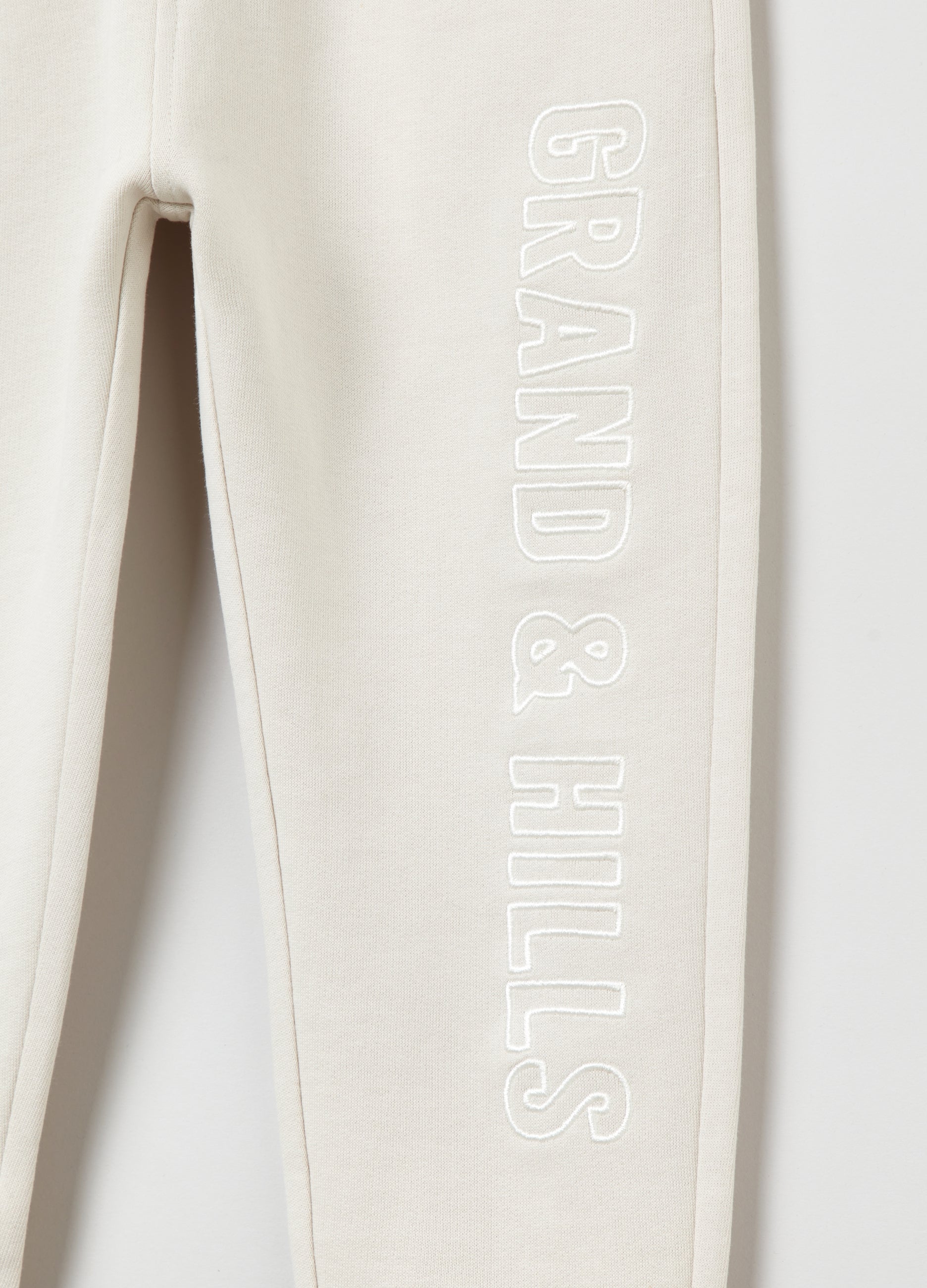 Ovs Kids Boy Grand&Hills Plush Joggers With Drawstring And Embroidery