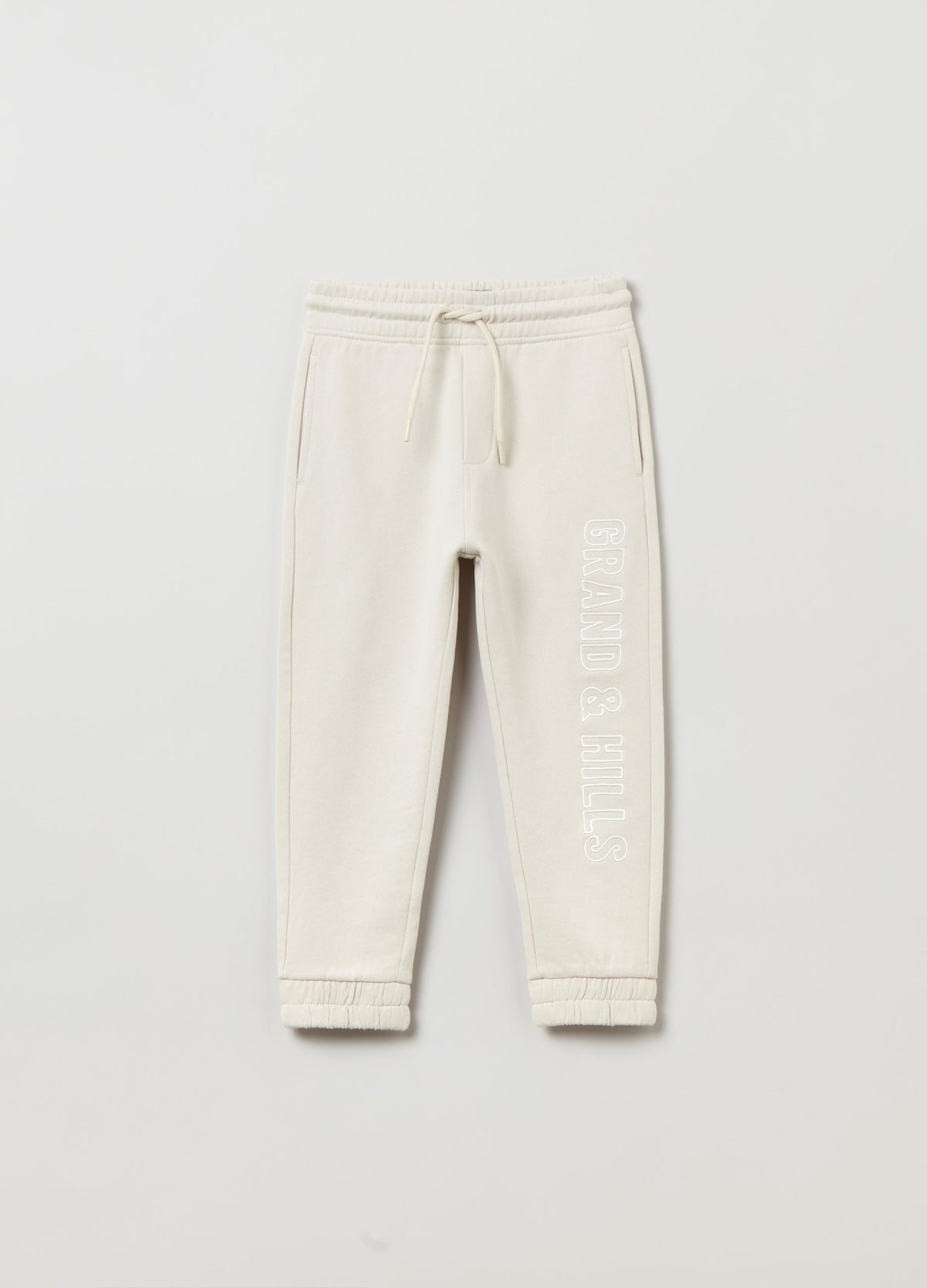 Ovs Kids Boy Grand&Hills Plush Joggers With Drawstring And Embroidery