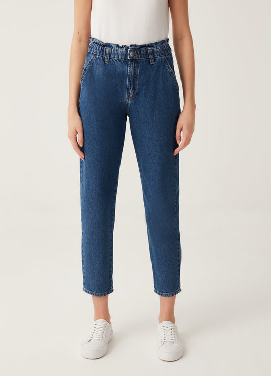 Slouchy-fit cropped jeans
