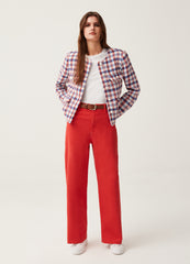 Wide-Leg Trousers In Stretch Cotton