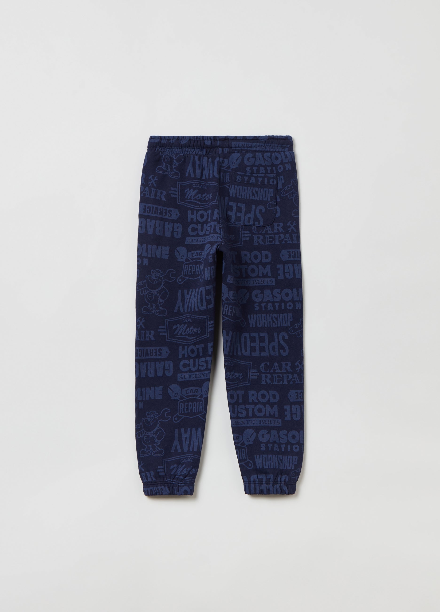 Ovs Kids Boy Fleece Joggers With Lettering Print