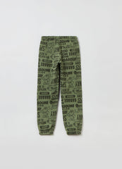 OVS Kids Boy Fleece Joggers With Lettering Print