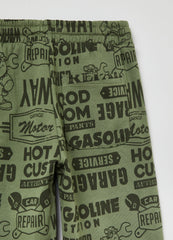 OVS Kids Boy Fleece Joggers With Lettering Print