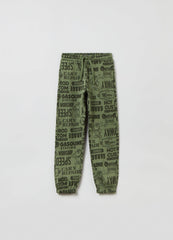 OVS Kids Boy Fleece Joggers With Lettering Print