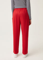 Viscose Joggers With Drawstring