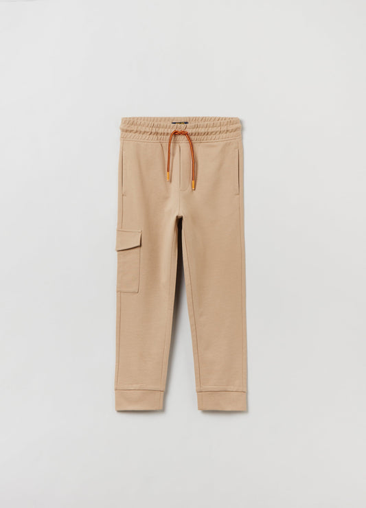 Plush joggers with drawstring