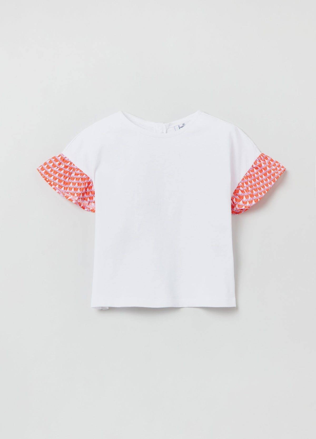 Ovs Cotton T-Shirt With Poplin Peplum