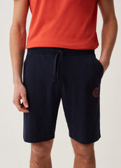 Ovs Grand&Hills Cotton Slub Bermuda Joggers With Print