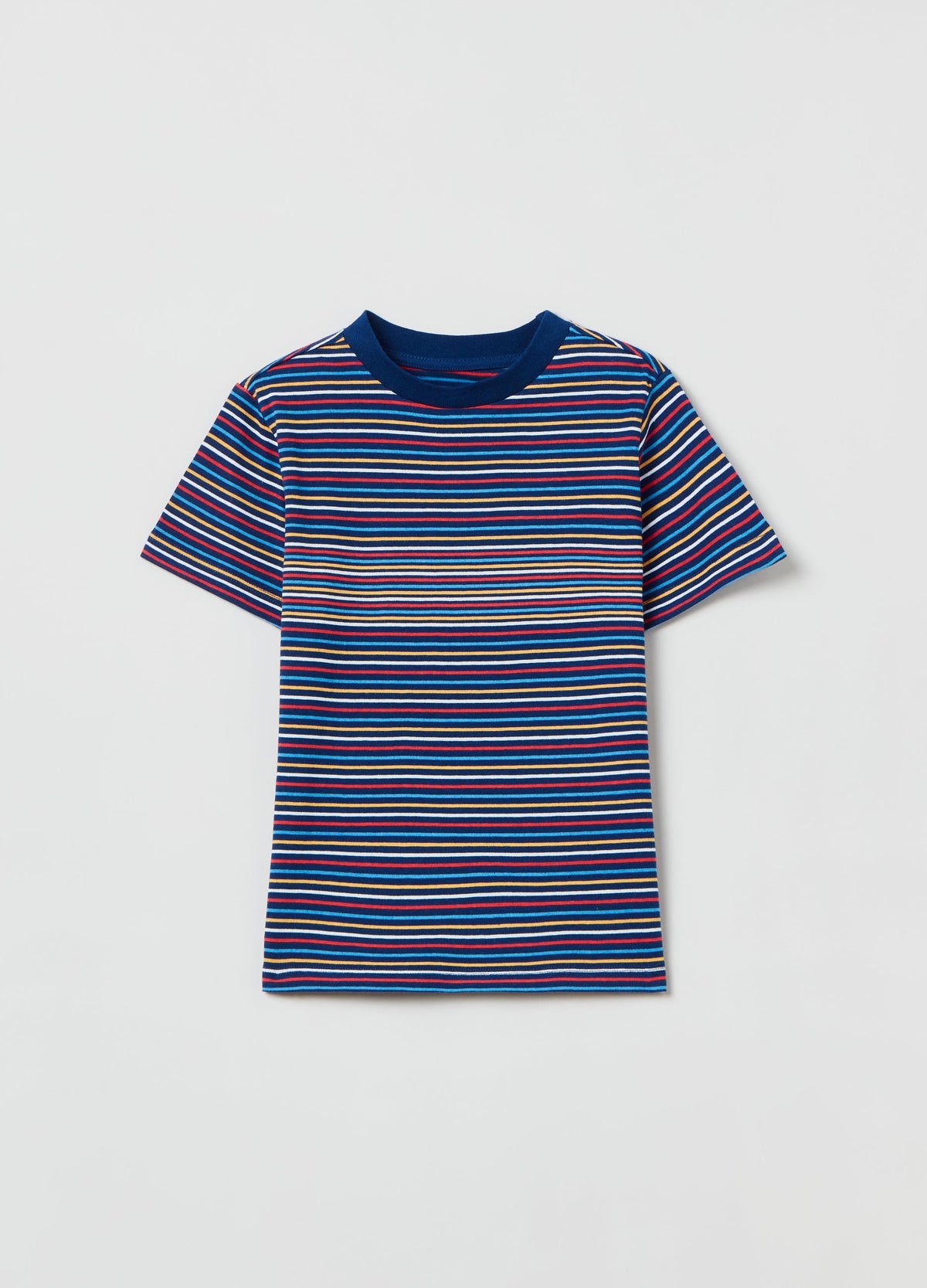 Cotton T-shirt with striped pattern
