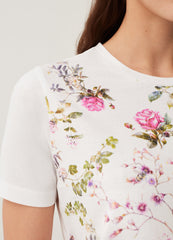 Cotton T-shirt with floral print