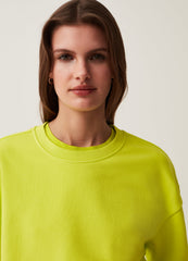 Solid Colour Round Neck Sweatshirt