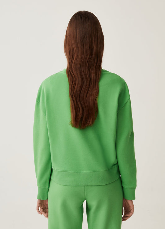 Solid Colour Round Neck Sweatshirt
