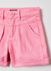 Ovs Distressed Cotton Shorts