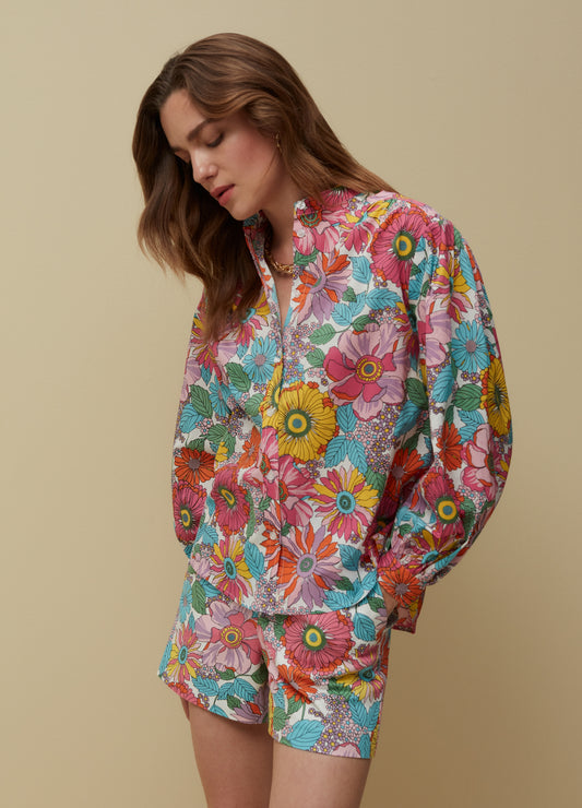 Cotton Shirt With Floral Print