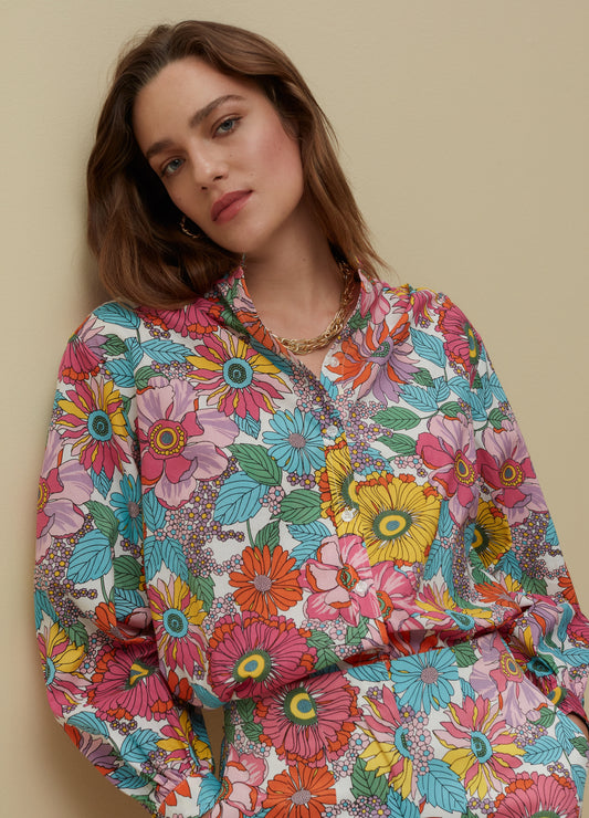 Cotton Shirt With Floral Print