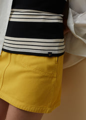 Ribbed Tank Top With Striped Pattern.
