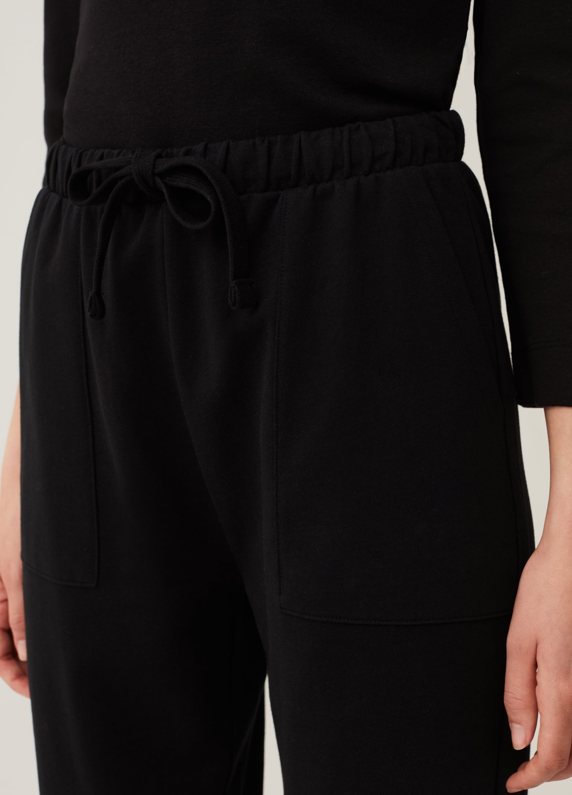 Fitness French Terry Joggers With Turn-Ups