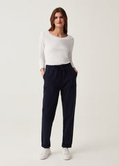 Fitness French Terry Joggers With Turn-Ups