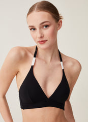 Triangle Bikini Top With Contrasting Details