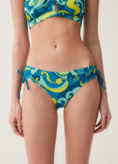 High-Rise Bikini Shorts With All-Over Print