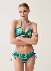 High-Rise Bikini Shorts With All-Over Print