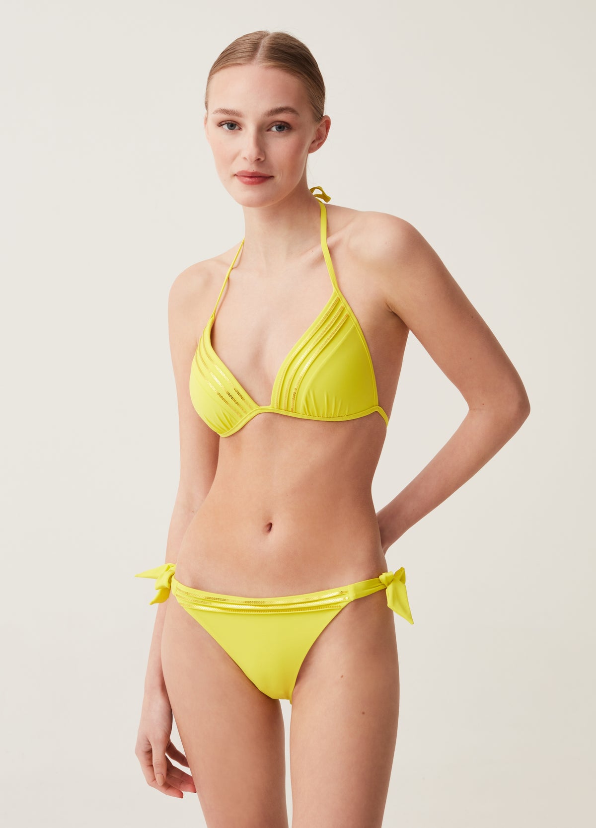 Bikini Briefs With Bows And Sequins