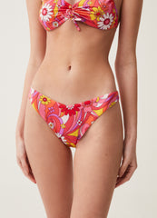 Low-Rise Bikini Briefs With Floral Print