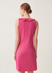 V-Neck Nightdress With Frills