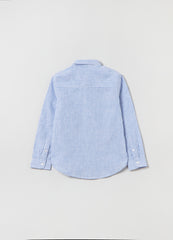 Ovs Striped Linen And Cotton Shirt