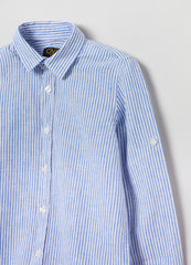 Ovs Striped Linen And Cotton Shirt